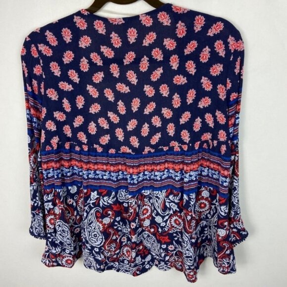 Bohemian Floral Printed Kimono Size XS Open Front Target Xhilaration Kaftan Boho - Picture 9 of 9